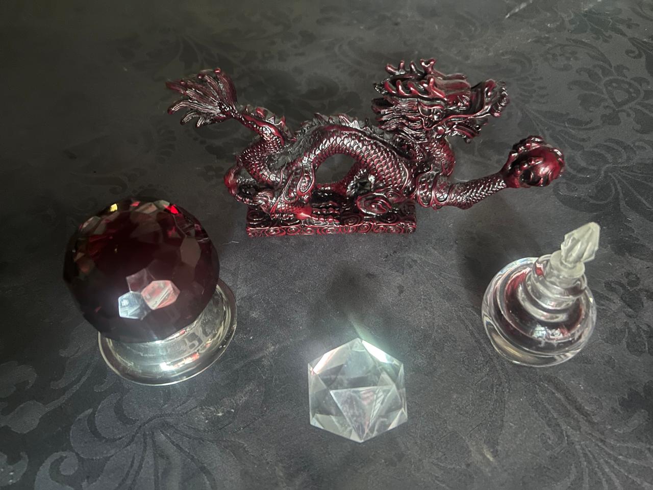 Red Dragon with Crystals